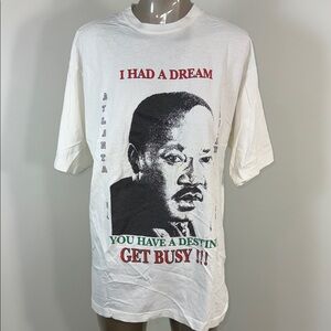 Vintage Martin Luther King I HAVE A DREAM White Graphic T-Shirt